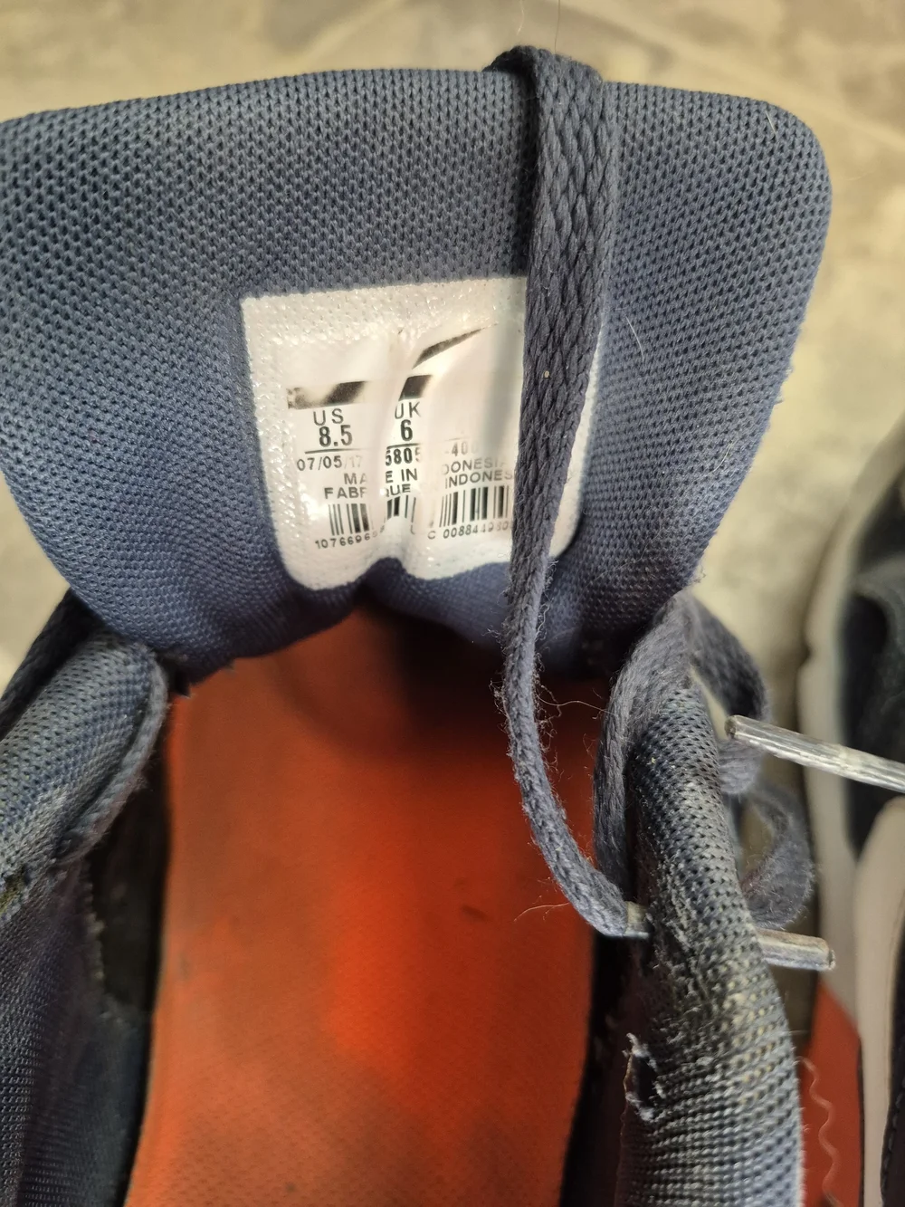 Nike Women's Navy and Orange Air Athletic Shoes - Picture 4 of 4